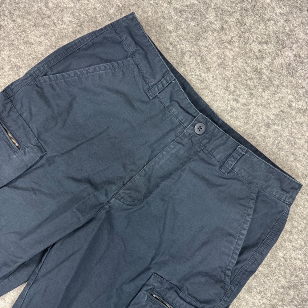 Nike Cargo Shorts Navy Blue Cotton Blend Zip Pockets Men's Size 32